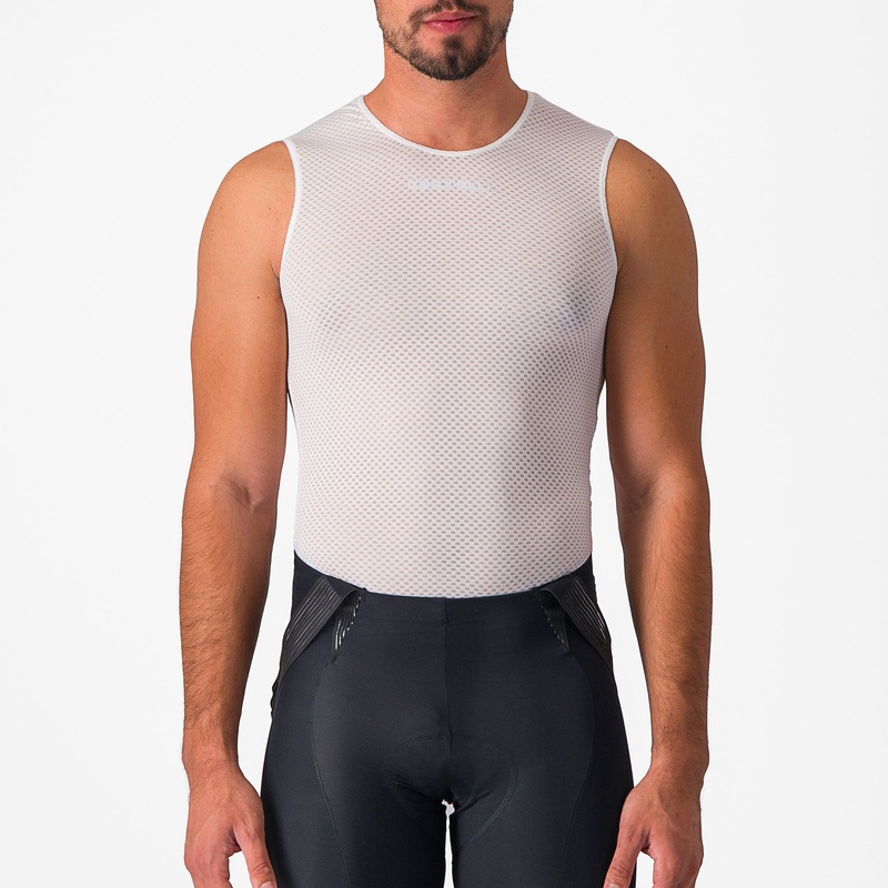Castelli Pro Mesh 2.0 sleeveless base layer - White