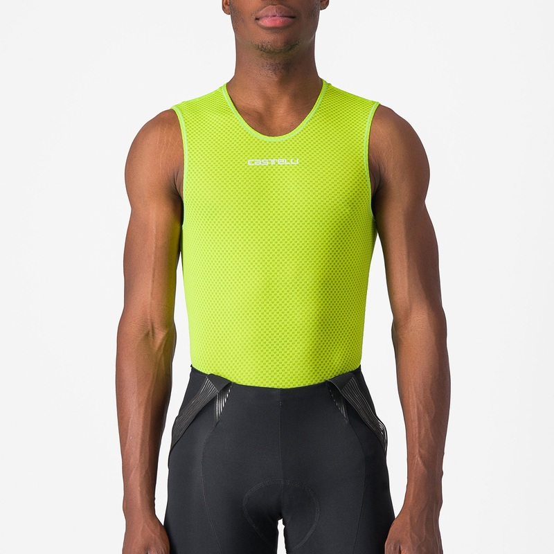 Castelli Pro Mesh 2.0 sleeveless base layer - Yellow