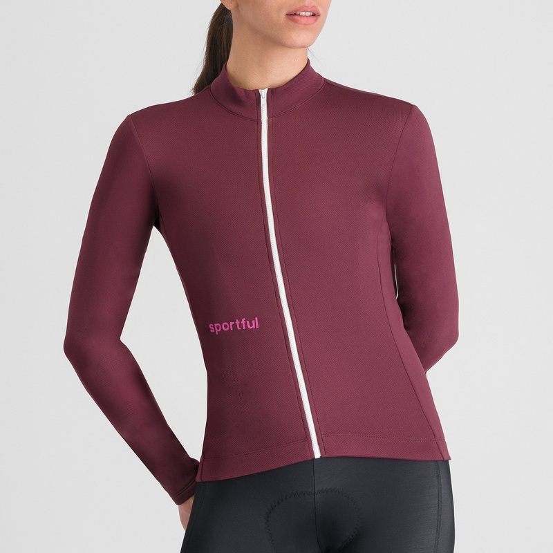 Sportful Classic Thermal women long sleeve jersey - Bordeaux