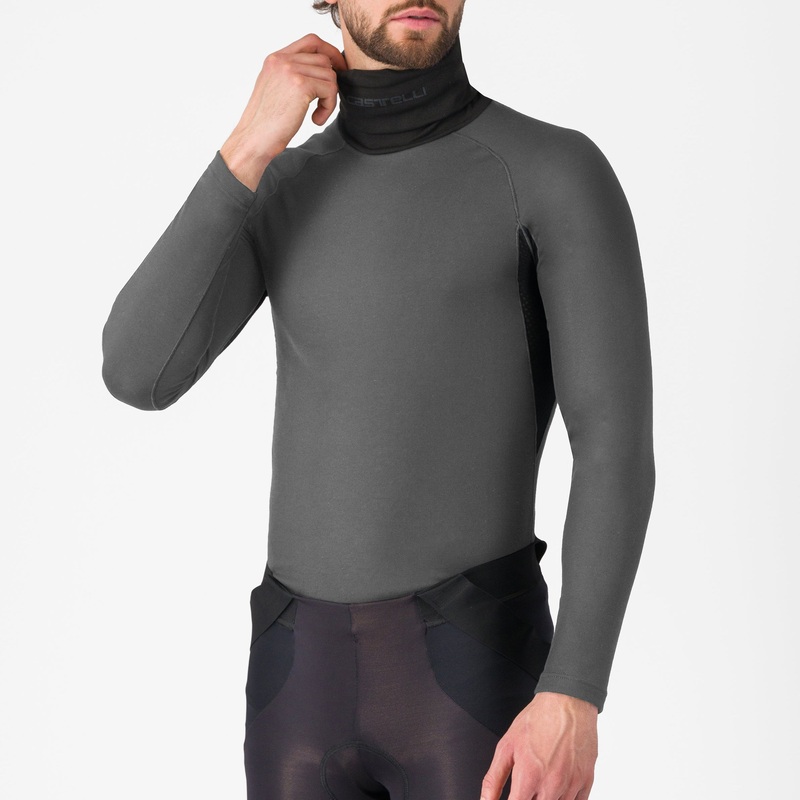 Castelli Flanders 2 High Neck long sleeve base layer - Grey
