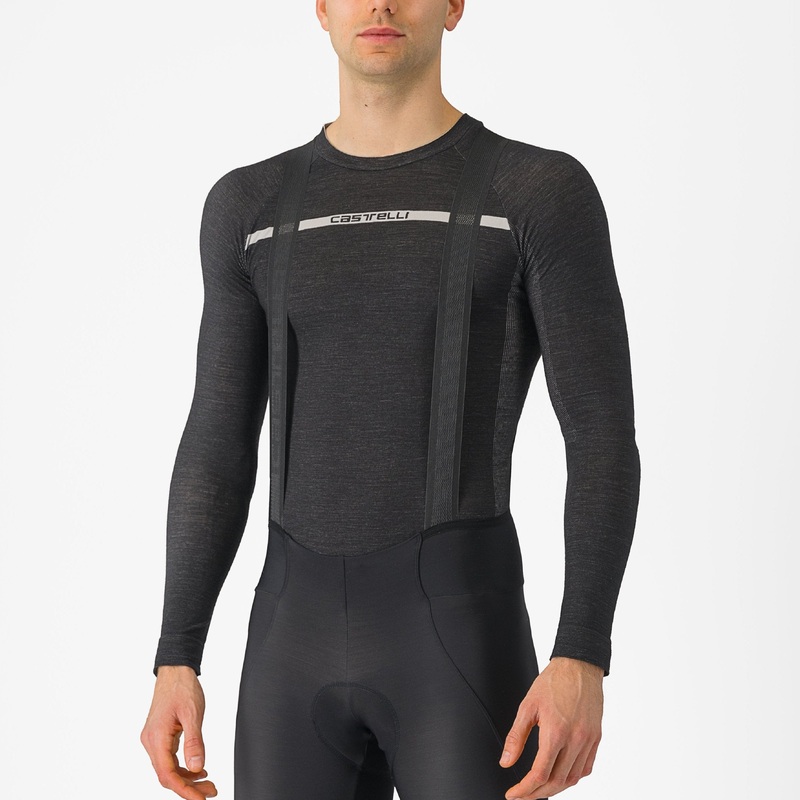 Castelli Merino Seamless long-sleeve base layer - Black