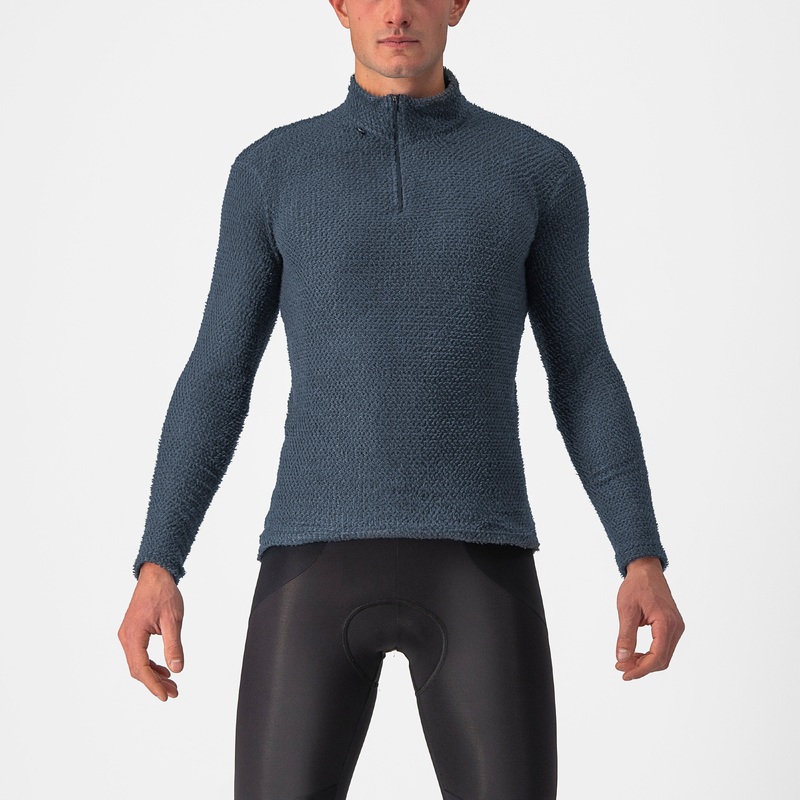 Long Sleeve Underwear Top Castelli Cold Days 2nd Layer - Blue