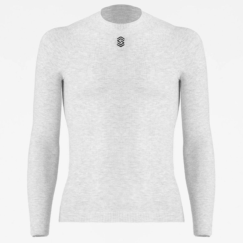 Silverskin Stay Fresh long sleeve base layer - Light grey