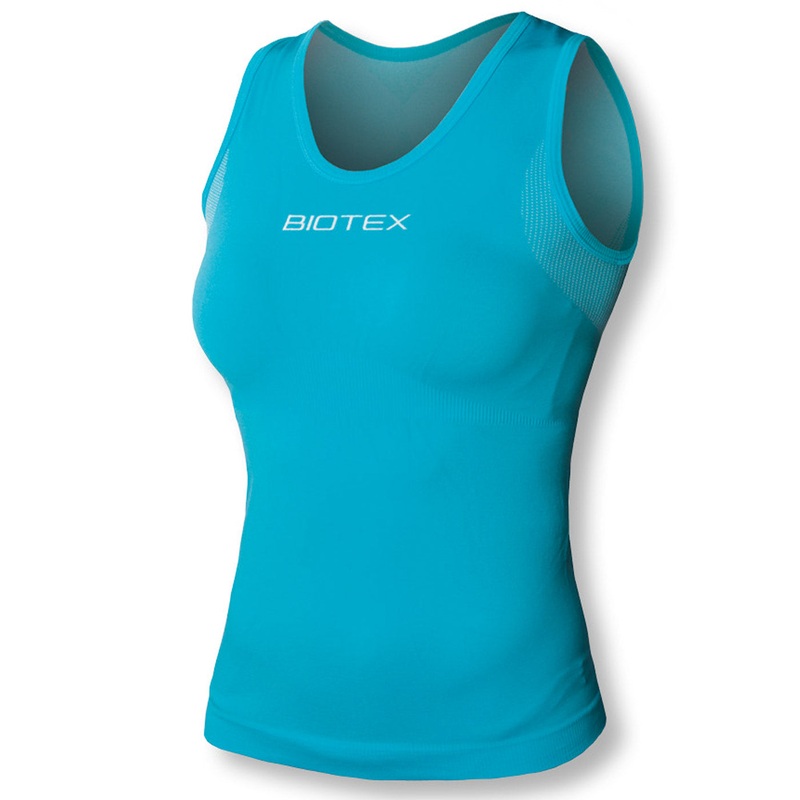 Biotex Sun sleeveless woman base layer - Light blue