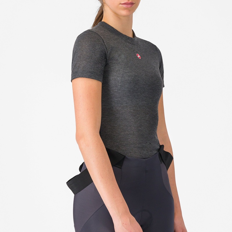 Castelli Medio women jersey short sleeve base layer - Grey