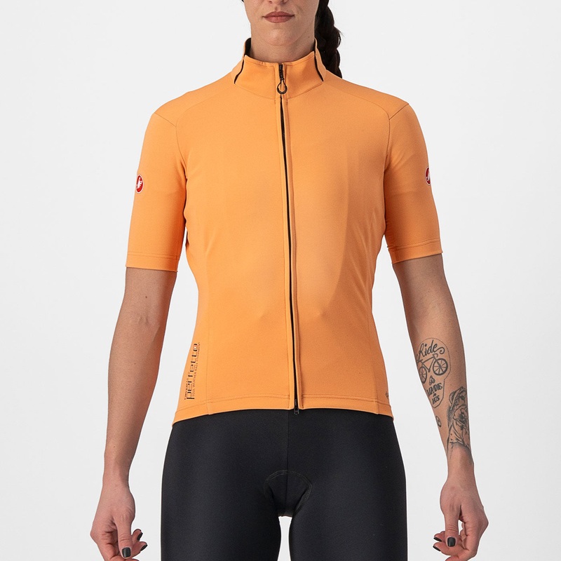 Castelli Perfetto RoS 2W Wind women jersey - Orange