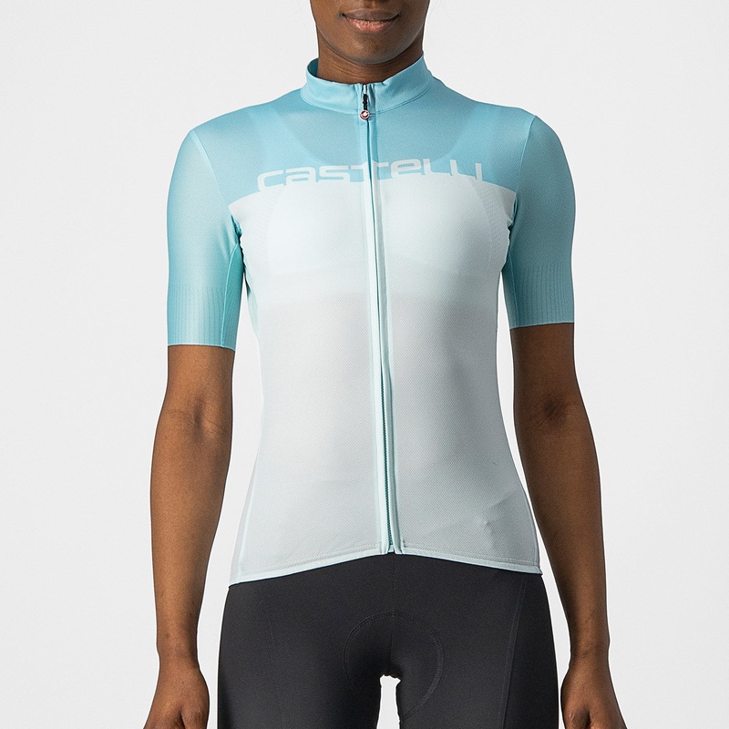 Castelli Velocissima woman jersey - Light blue