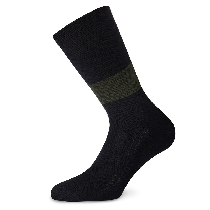 Juf Train Band Socks - Black Military Green