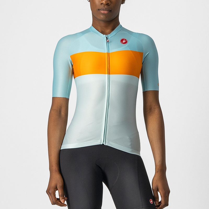 Castelli Aero Pro woman jersey - Light blue