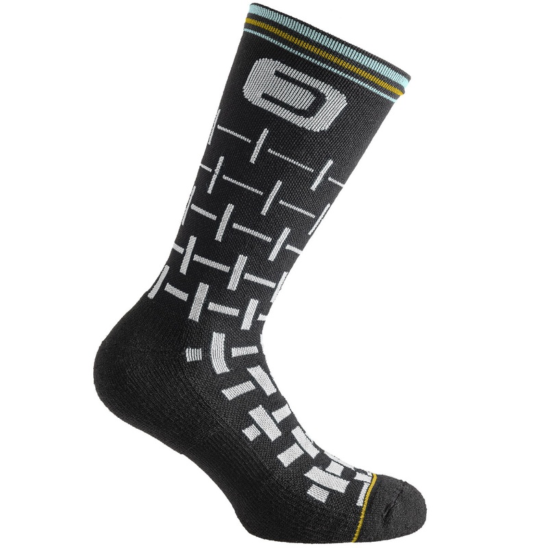 Dotout Stripe winter socks - White black