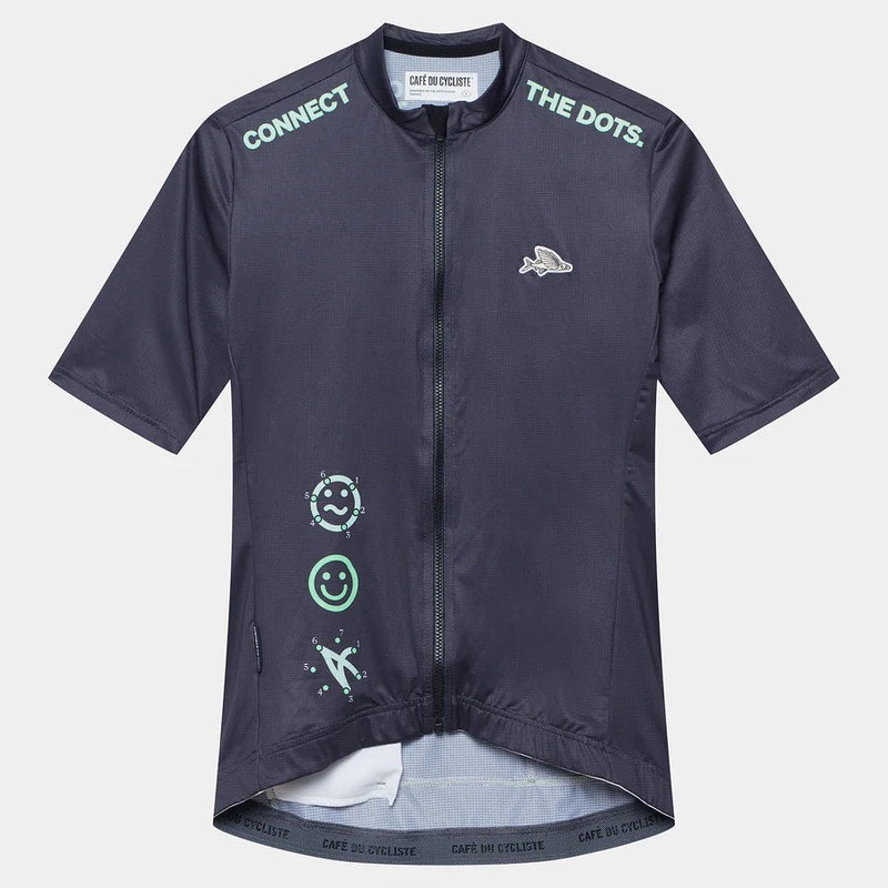 Cafe du Cycliste Fleurette women jersey - Blue