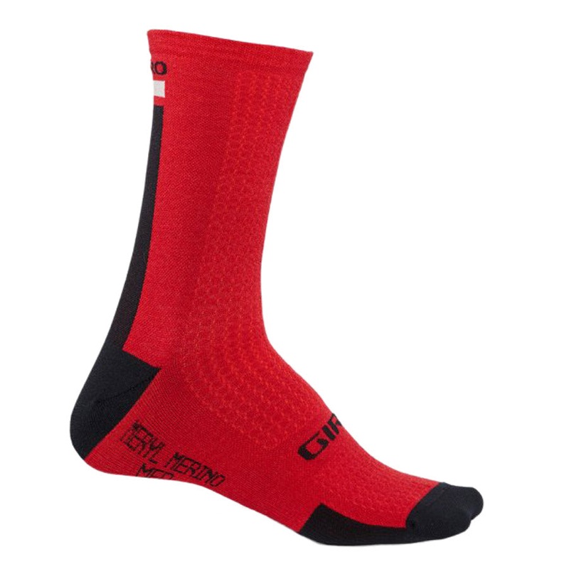 Giro HRc + Merino Mid Socks - Red black