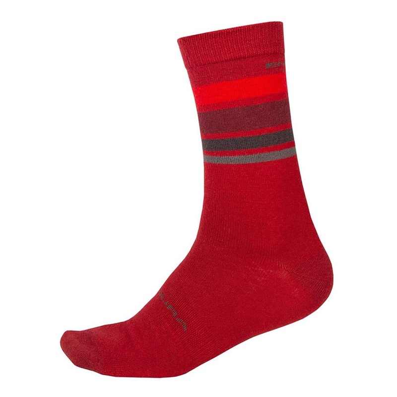 Endura Baabaa Merino Stripe socks - Red