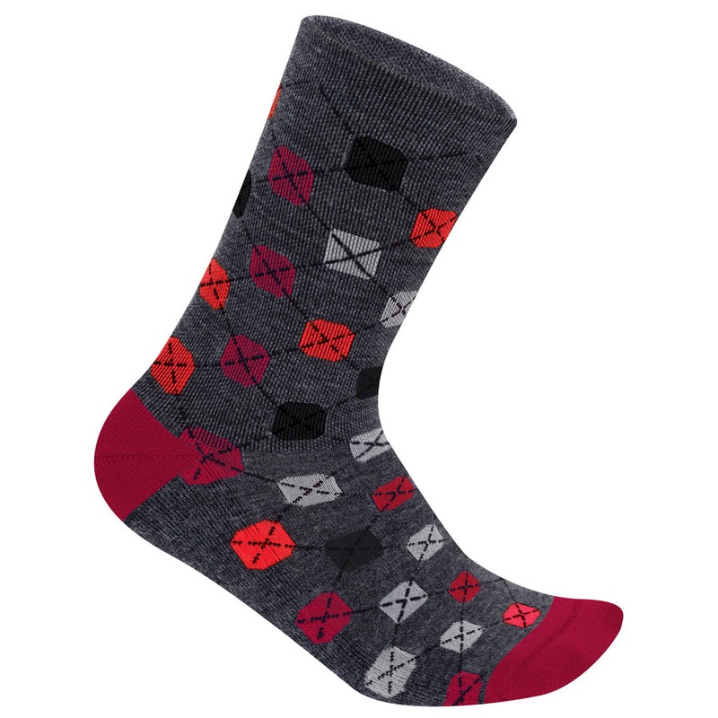 Dotout Dots Socks - Grey Red