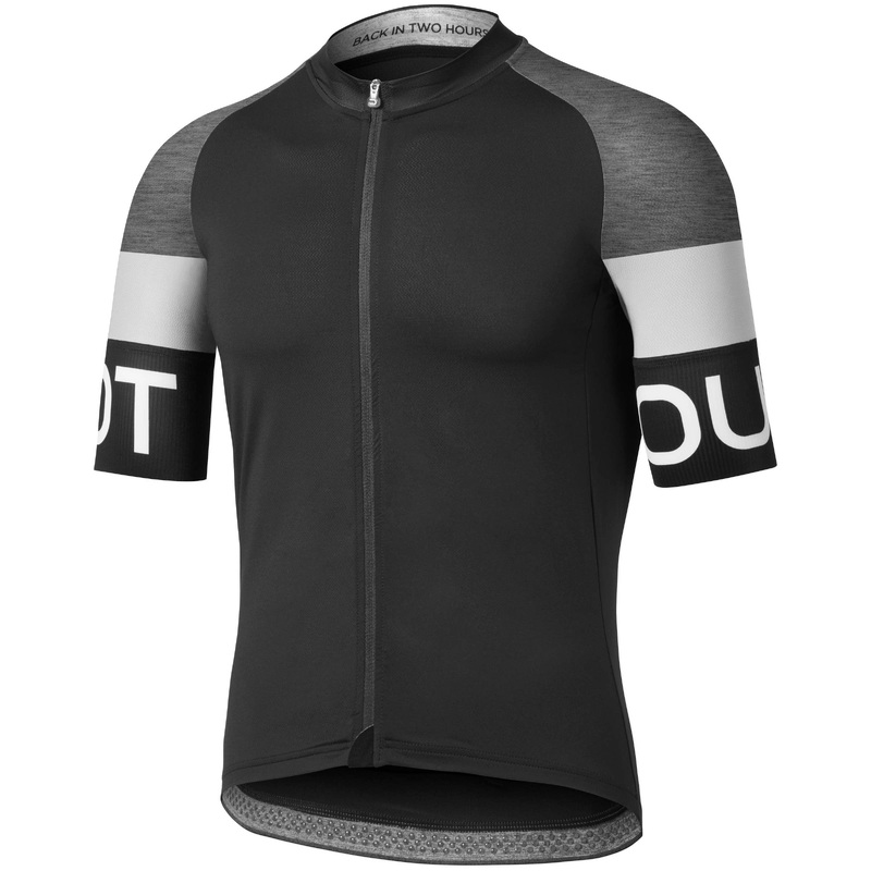 Dotout Pure Jersey - Black-Grey Dark Melange-White