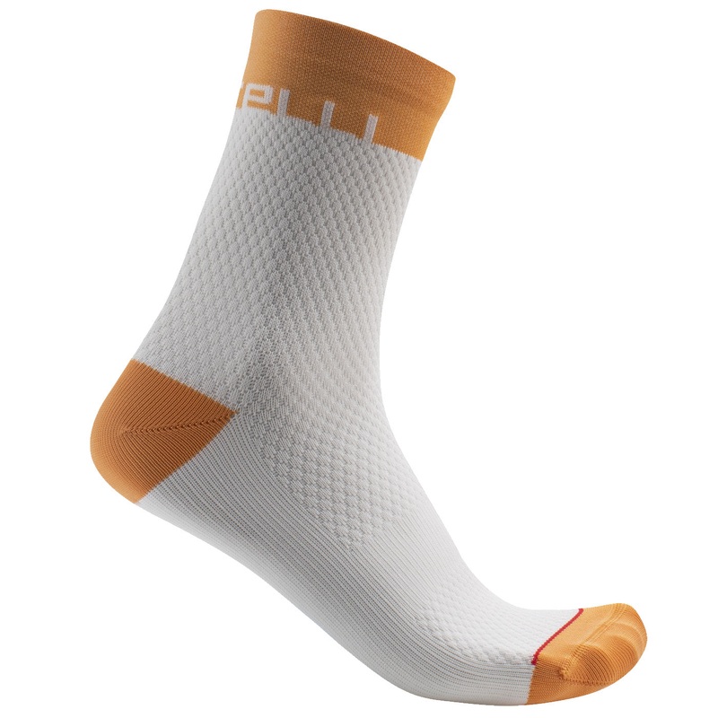 Castelli Velocissima 12 women socks - White orange