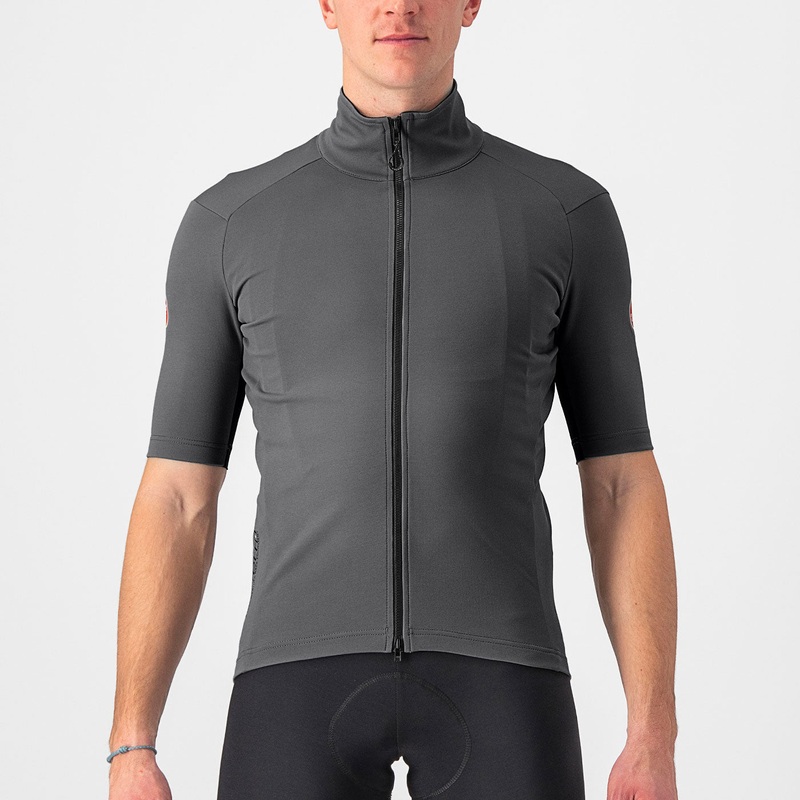 Castelli Perfetto RoS 2 Wind jersey - Dark grey