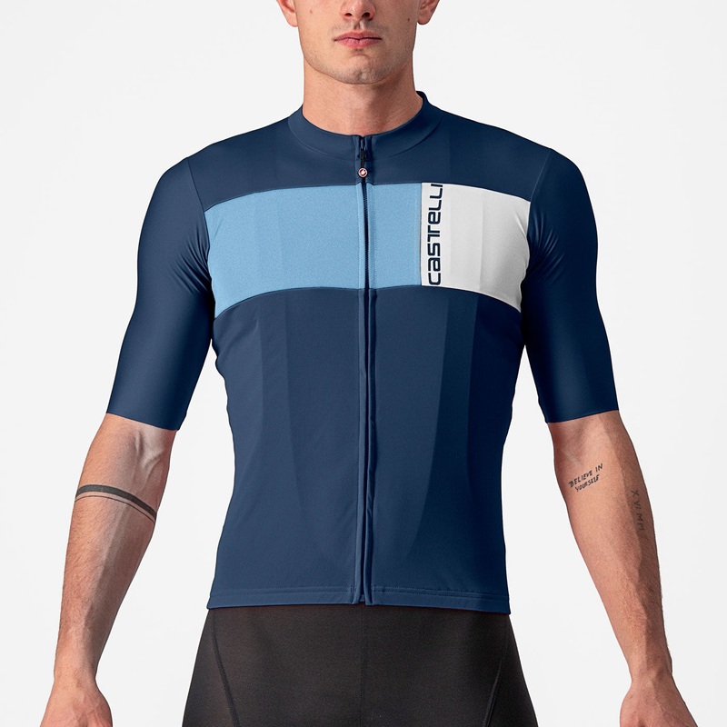 Castelli Prologo 7 jersey - Blue light blue