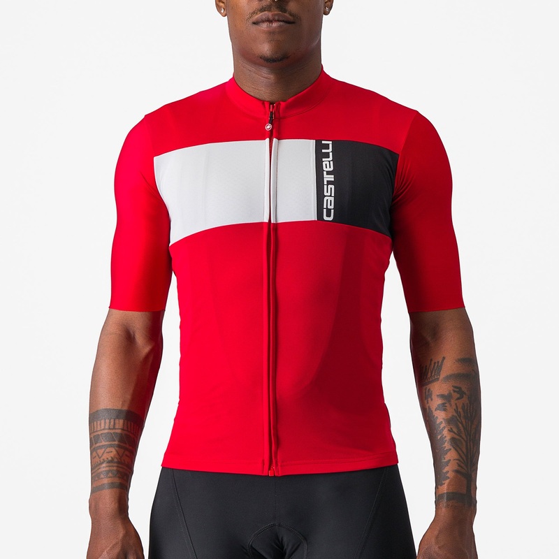 Castelli Prologo 7 jersey - Red grey