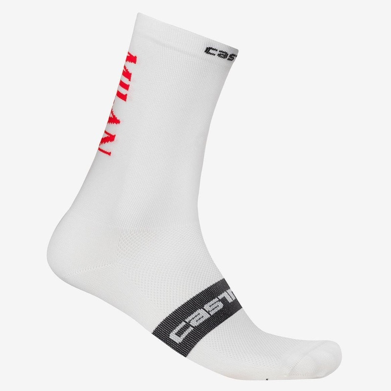 Castelli x AC Milan Rosso Corsa Pro 18 socks - White