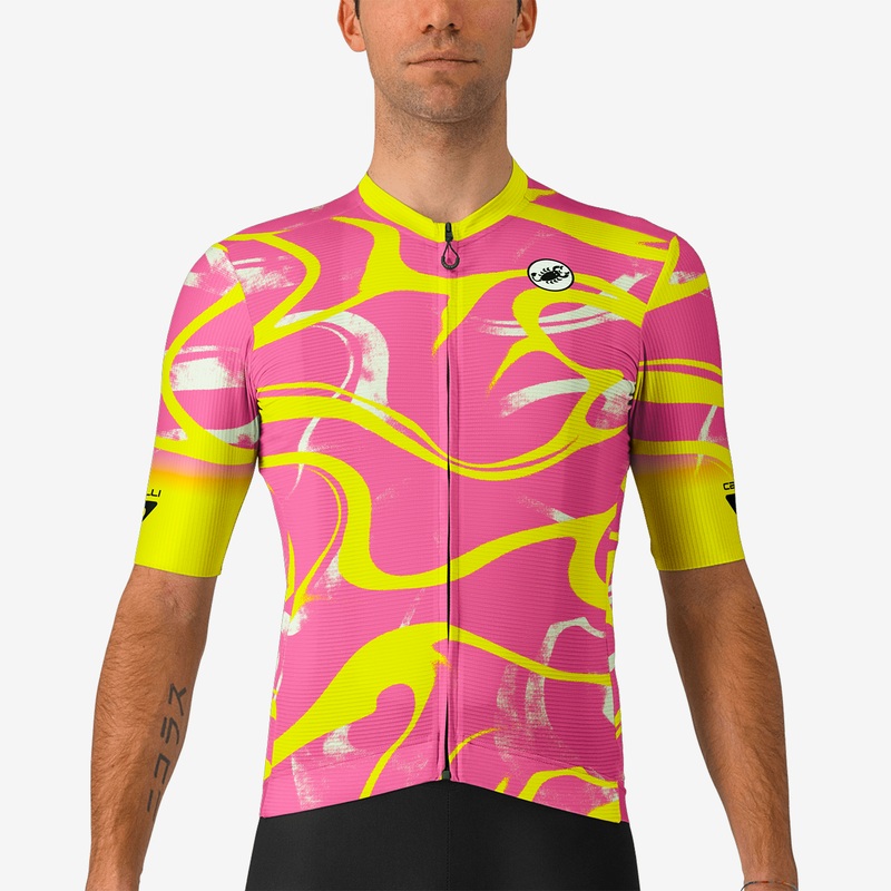 Castelli Espresso SOG Ltd jersey - Pink yellow
