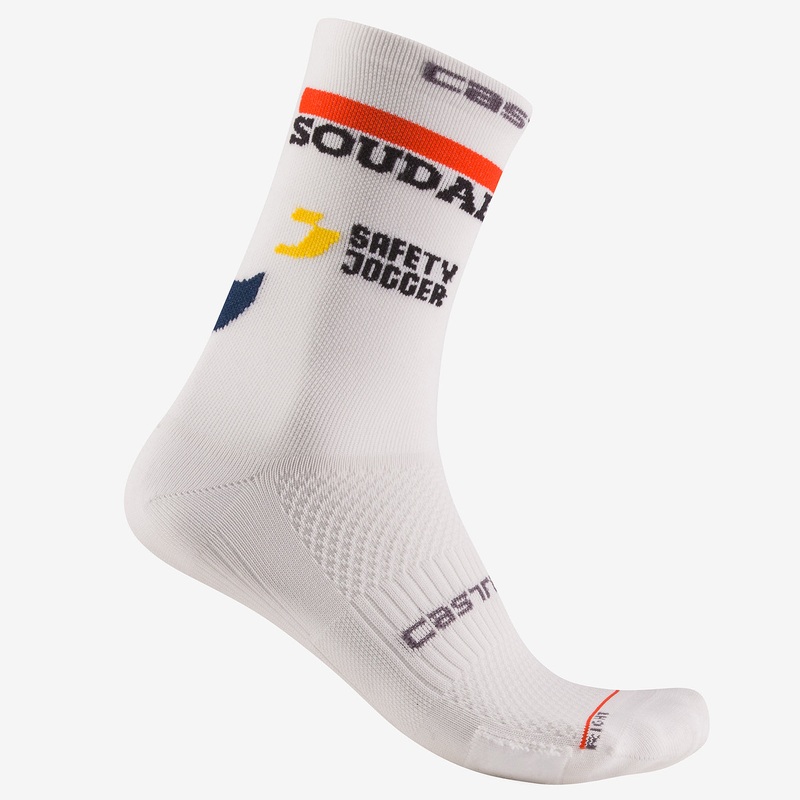 Castelli Soudal Quick-Step 2025 Rosso Corsa Pro 18 socks