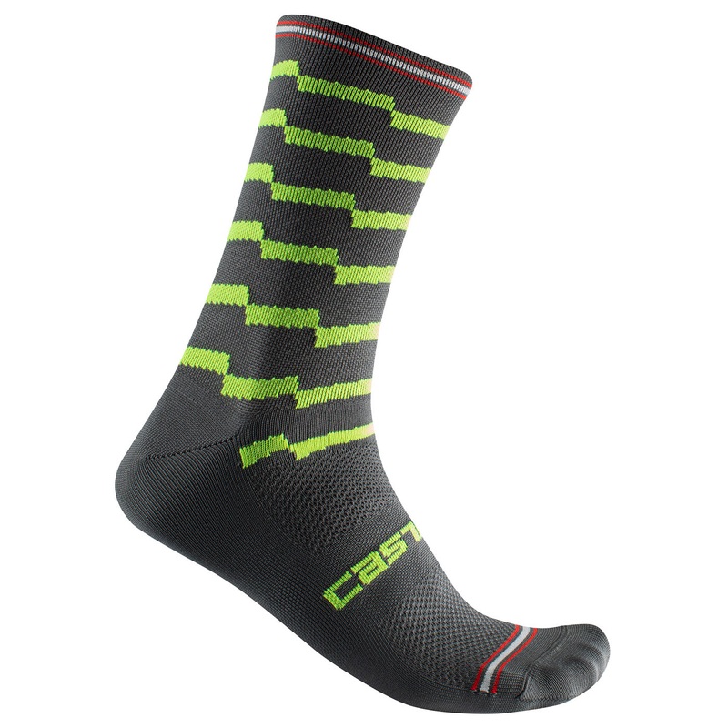 Castelli Unlimited 18 socks - Grey yellow