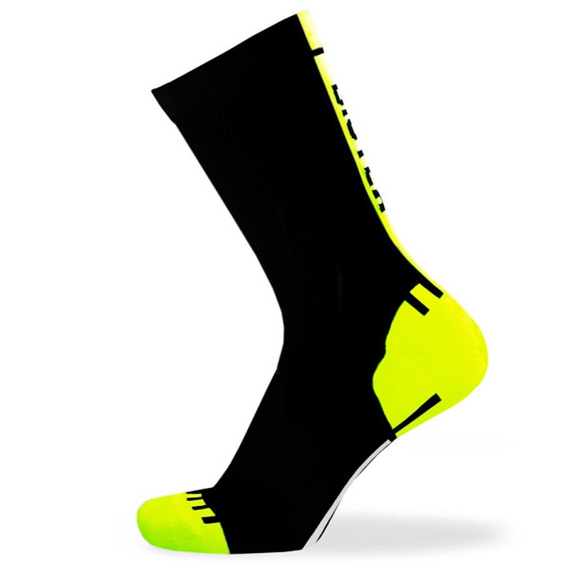 Biotex Race Socks - Black Yellow Fluo