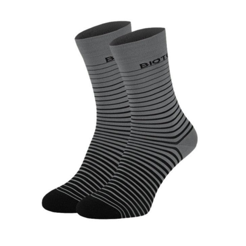 Biotex Striped socks - Grey