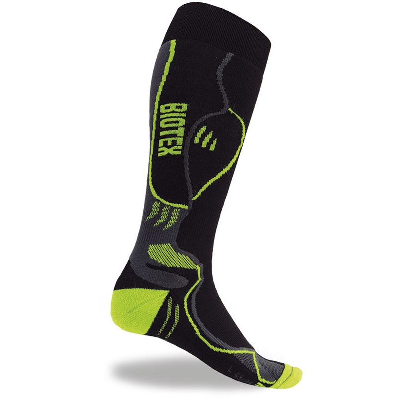Biotex Thermolite Race socks - Black Yellow Fluo