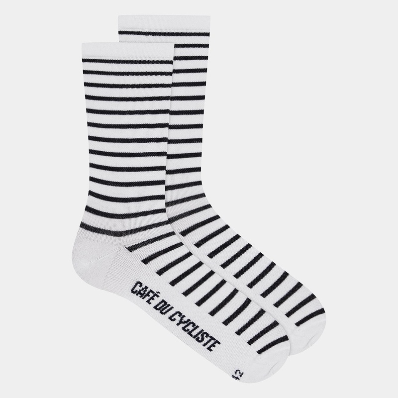 Cafe du Cycliste Breton socks - White