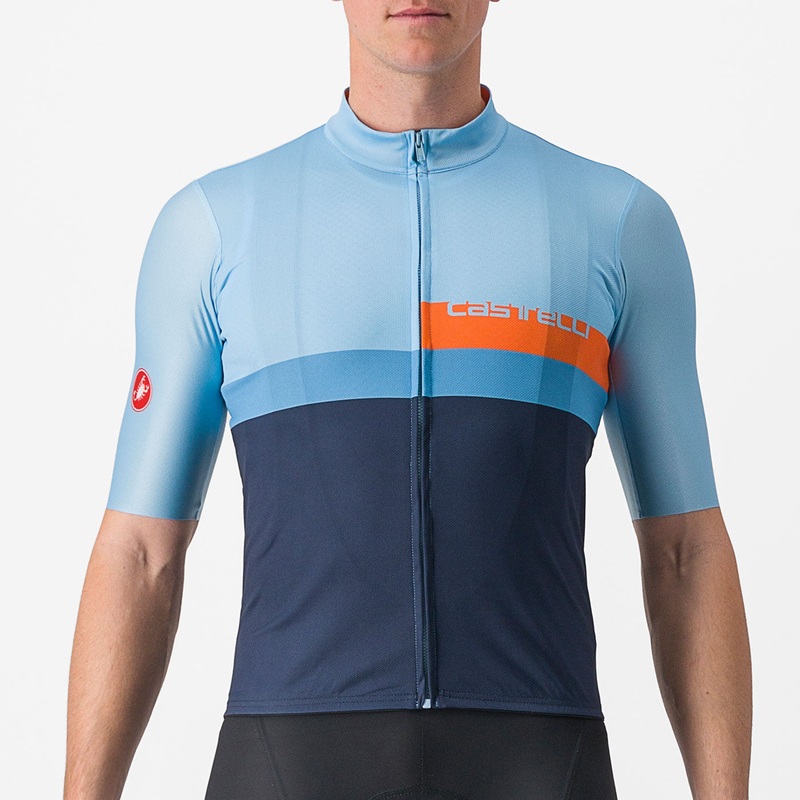 Castelli A Blocco jersey - Light blue blue