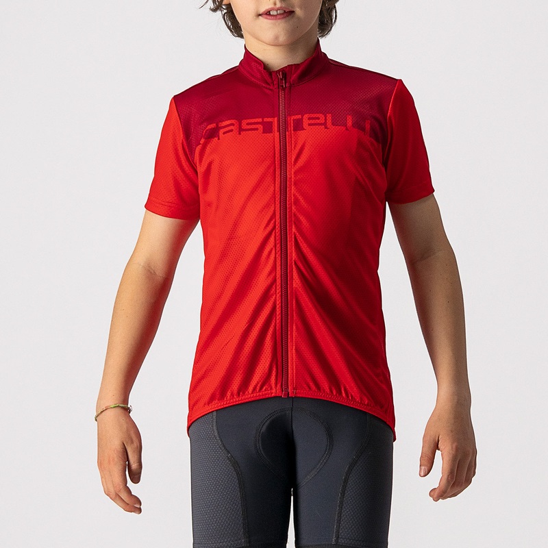 Castelli Neo Prologo kid jersey - Red