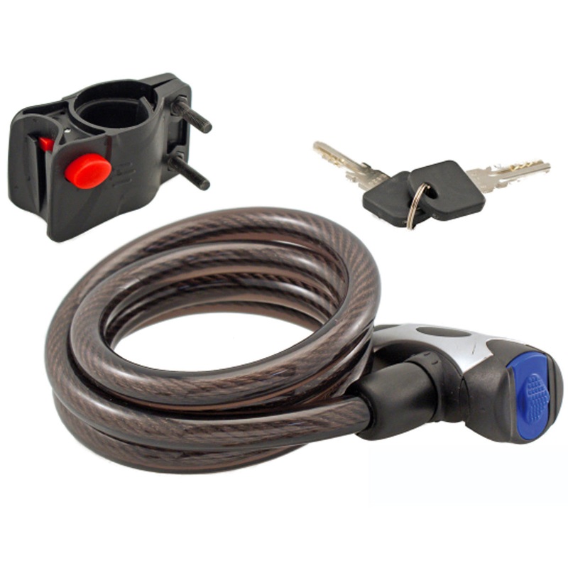 RMS Spiral 1500mm padlock - Black