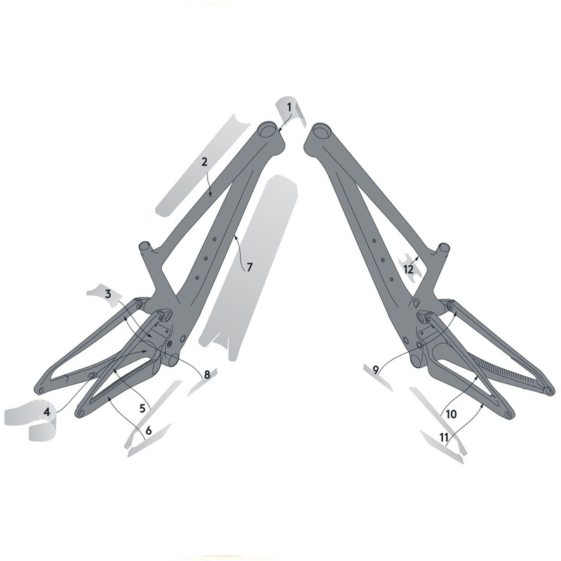 Syncros frame protection kit for Spark Carbon - Matt