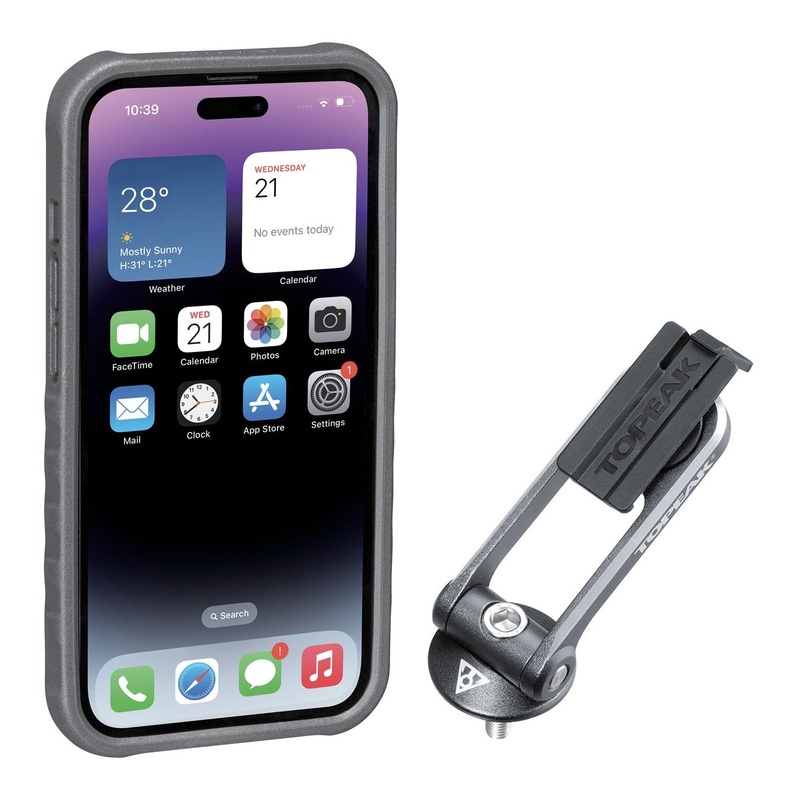 Topeak RideCase for iPhone 14 Pro black/gray with stand