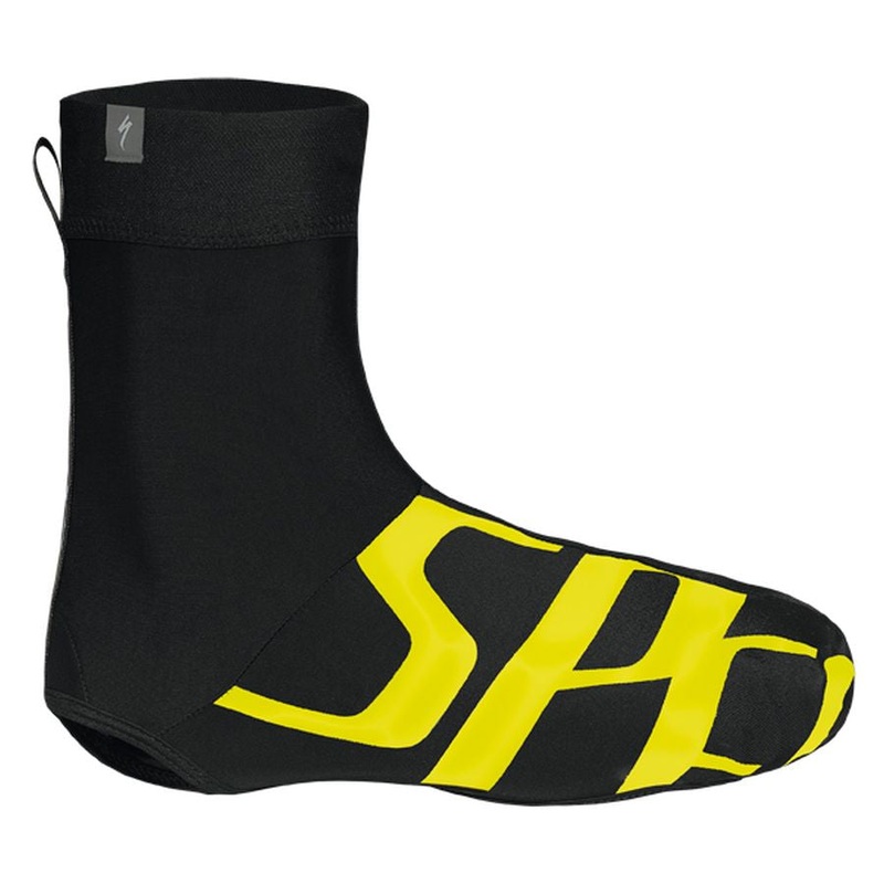 Specialized Wordmark shoecover - Black Yellow Fluo