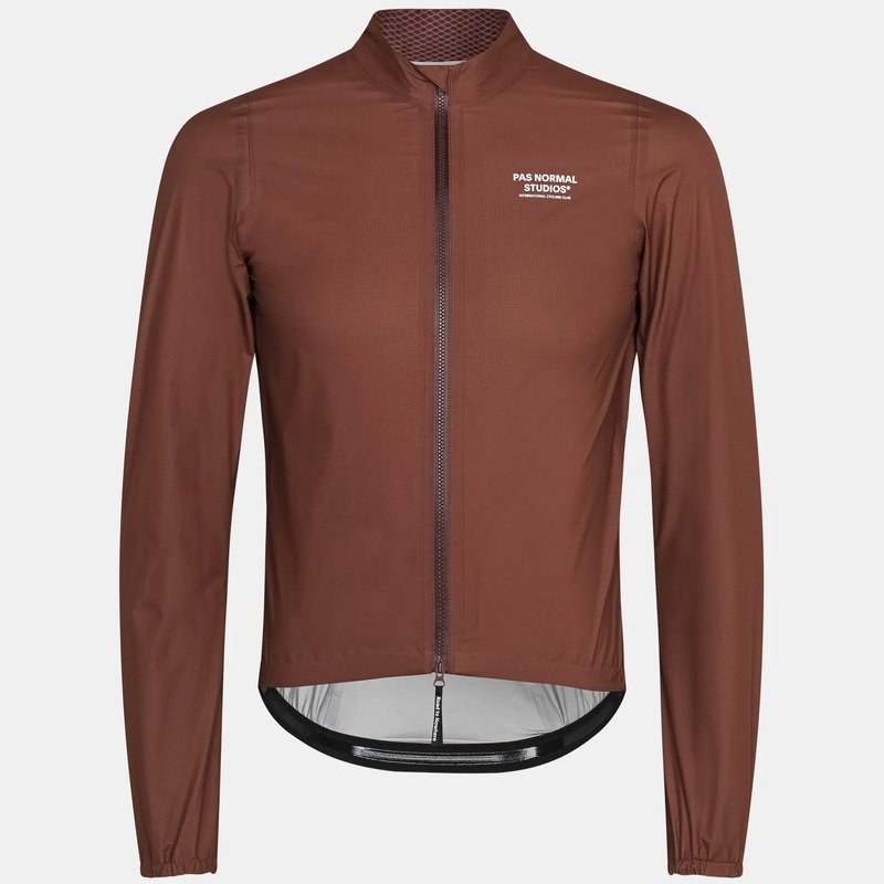 Pas Normal Studios Mechanism Pertex Rain Jacket - Brown