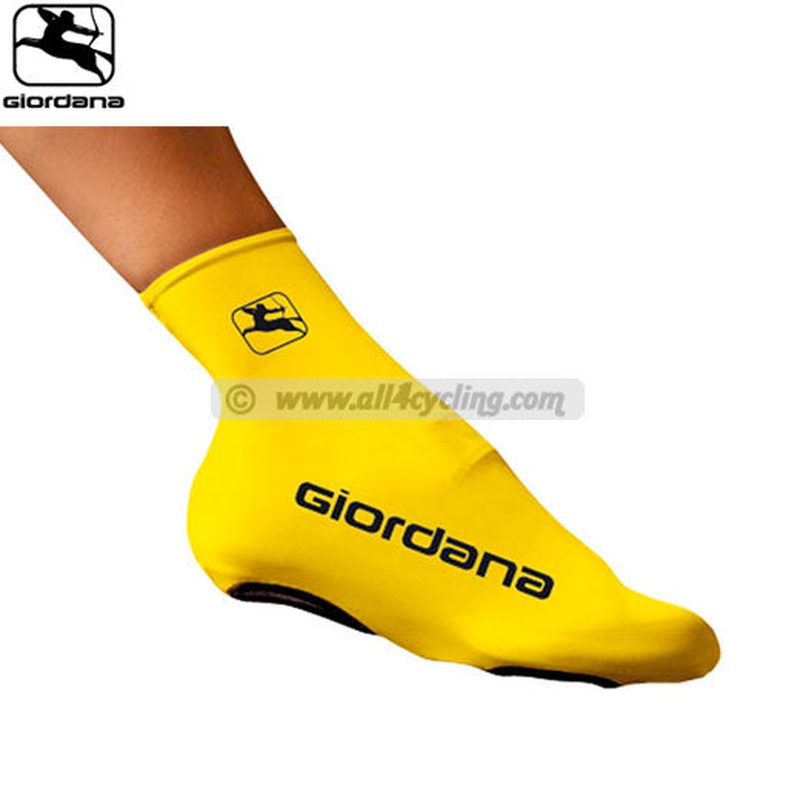 Giordana Lycra Overshoes - Yellow
