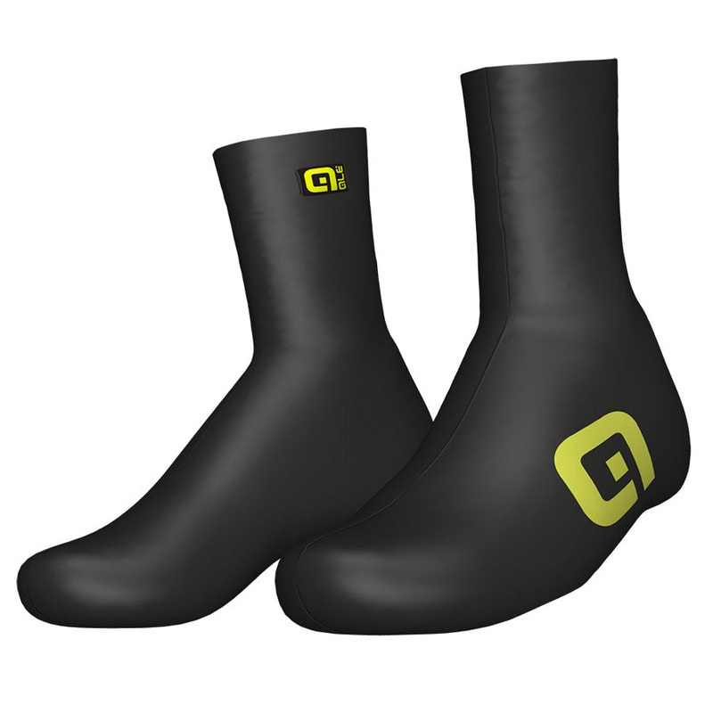 Ale Crono Overshoes - Black Yellow Fluo