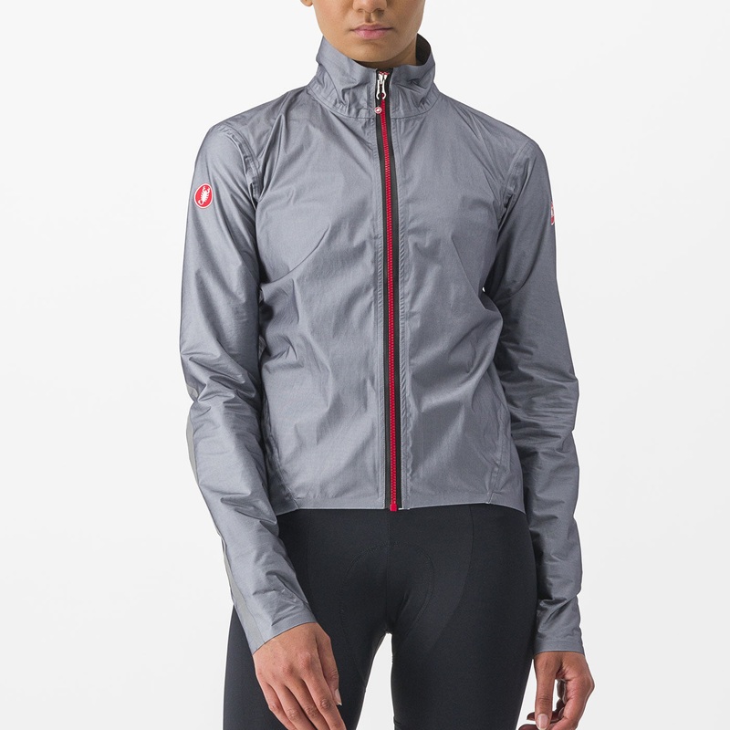 Castelli Tempesta Lite woman rain jacket - Grey