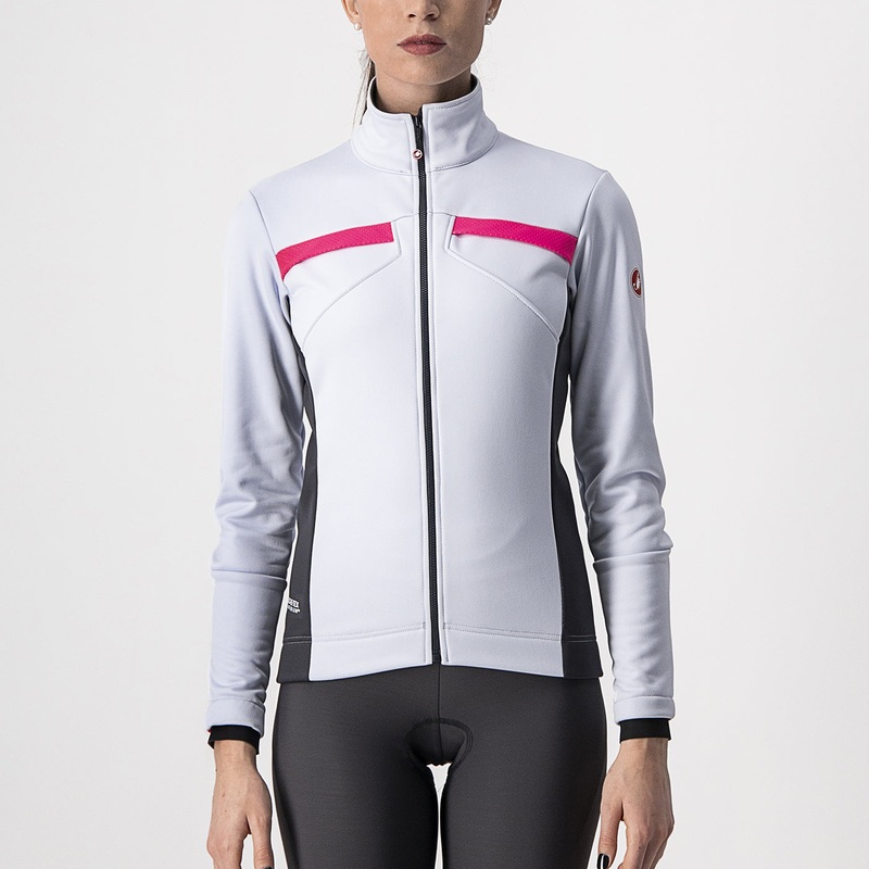 Women's Jacket Castelli Dynamic - Grey Pink