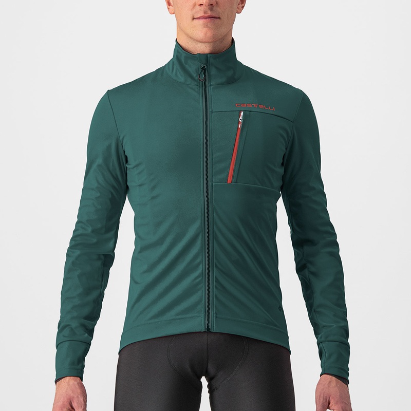 Castelli Go jacket - Green orange