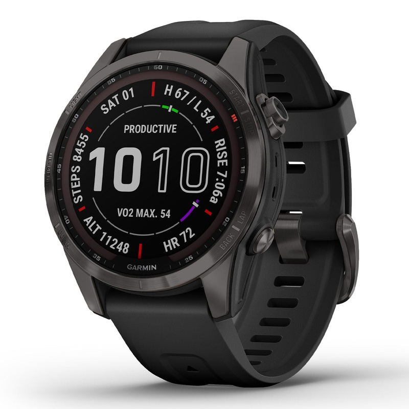 Garmin Fenix 7S Sapphire Solar - Black
