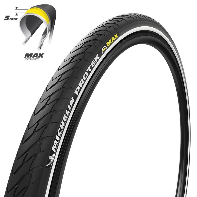 Michelin 700X38 Protek Max Tube Type Performance Line Tire - Black/Reflex