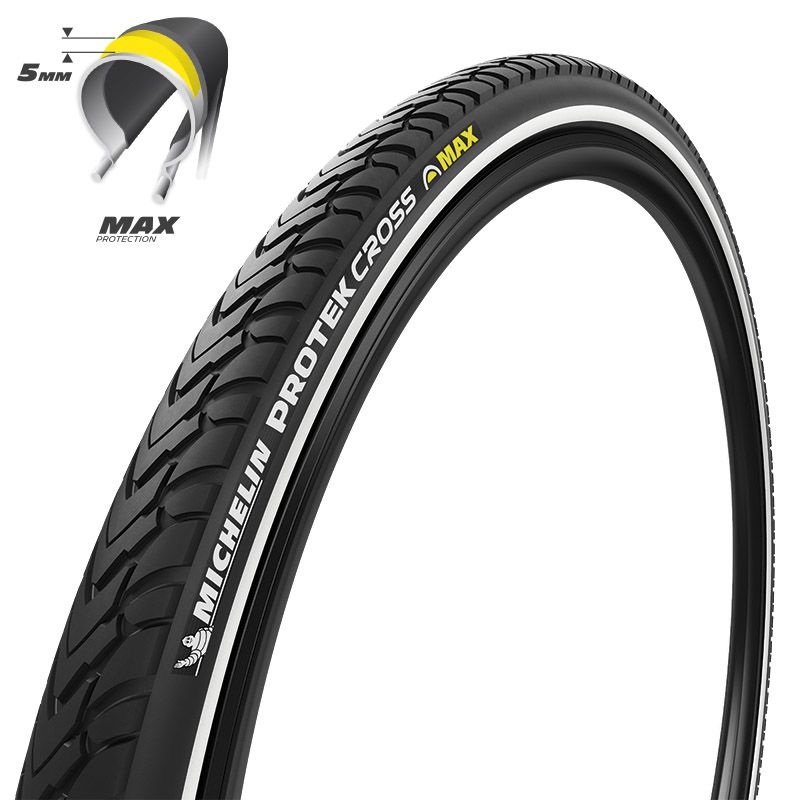 Michelin 700X40 Protek Max Cross Tube Type Performance Tire - Black/Reflex