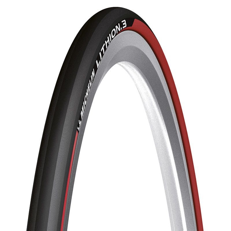 Michelin 700X25 Lithion 3 Tube Type Black/- Red