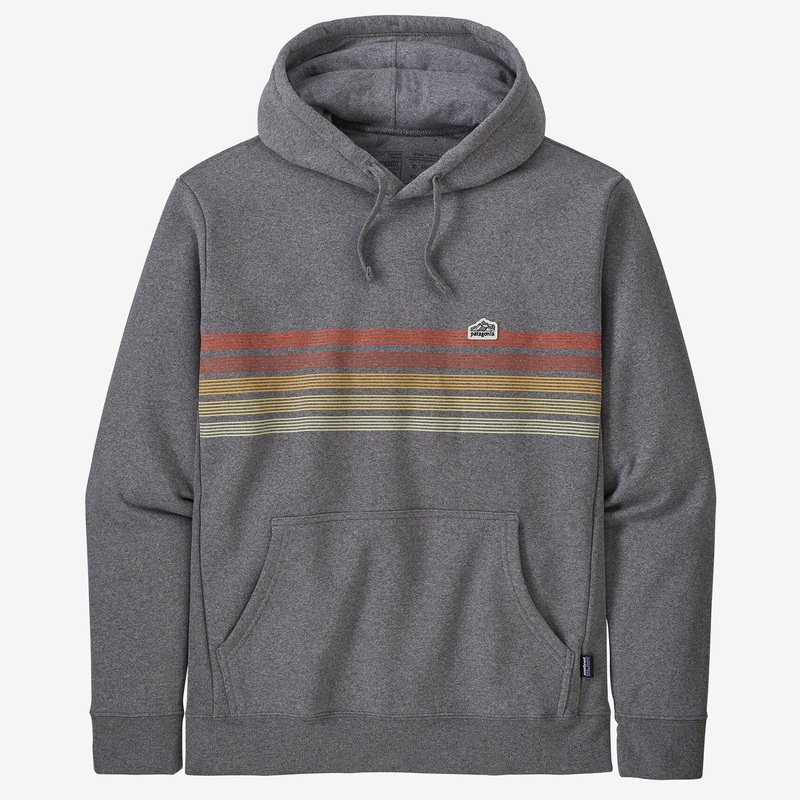 Patagonia Line Logo Ridge Stripe Sweatshirt - Gray