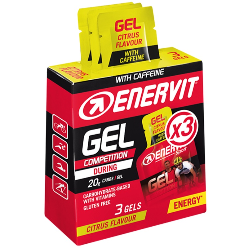 Enervit Gel Citrus with caffeine Box of 3