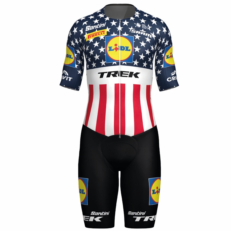 Santini Lidl Trek 2025 Aero Roadsuit - USA champion